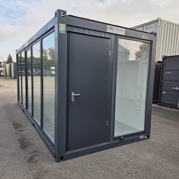 Containex BASIC Panoramic modular, glass wall 2,4x6m