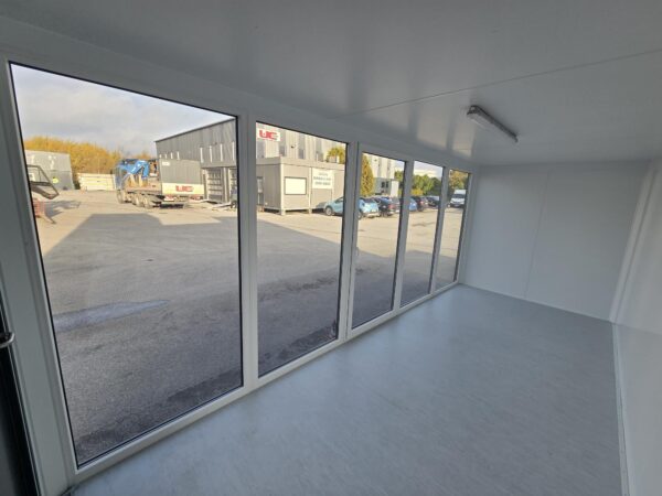Containex BASIC Panoramic modular, glass wall 2,4x6m