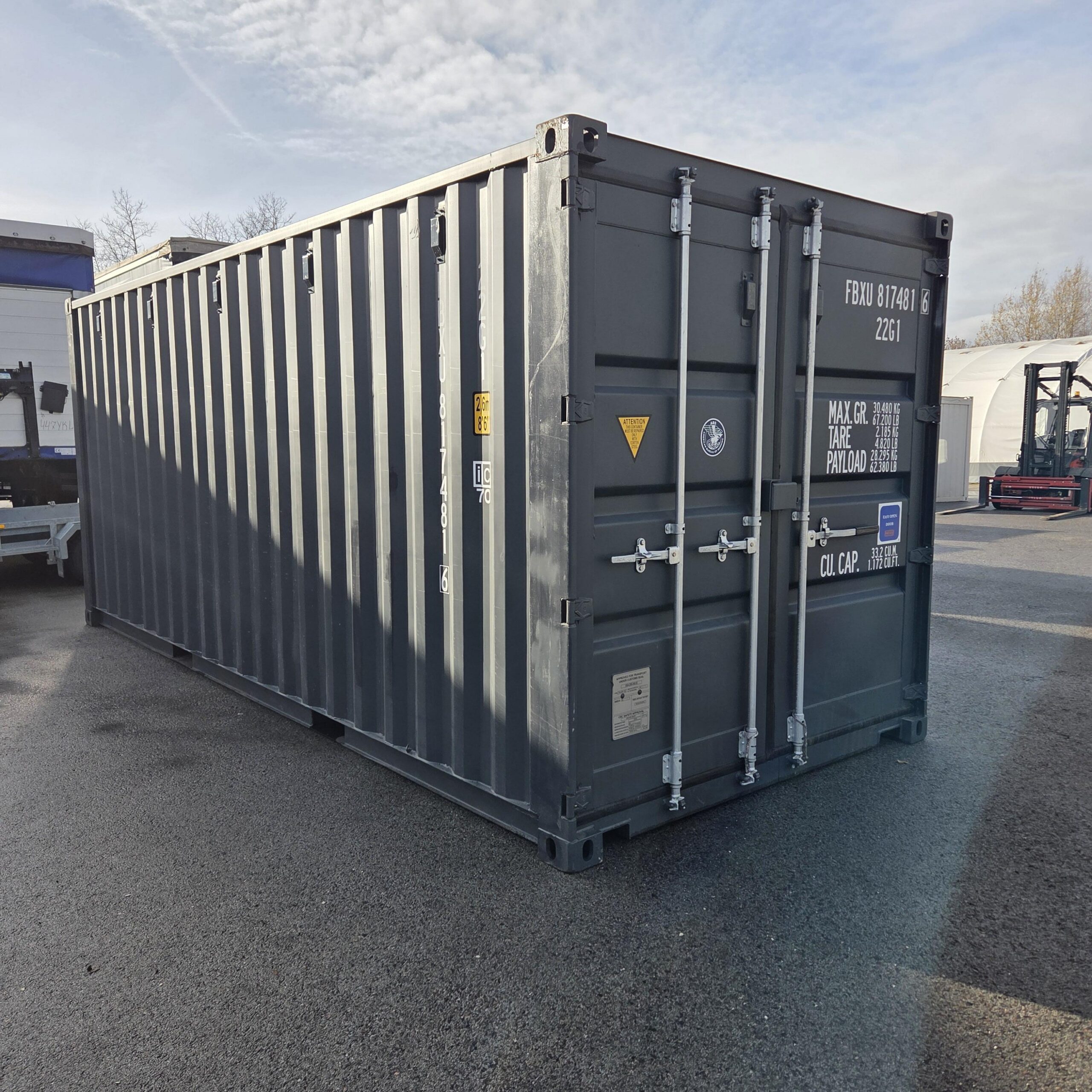 Laokonteiner 20DC, 2.4 x 6m, One way, tumehall 7016