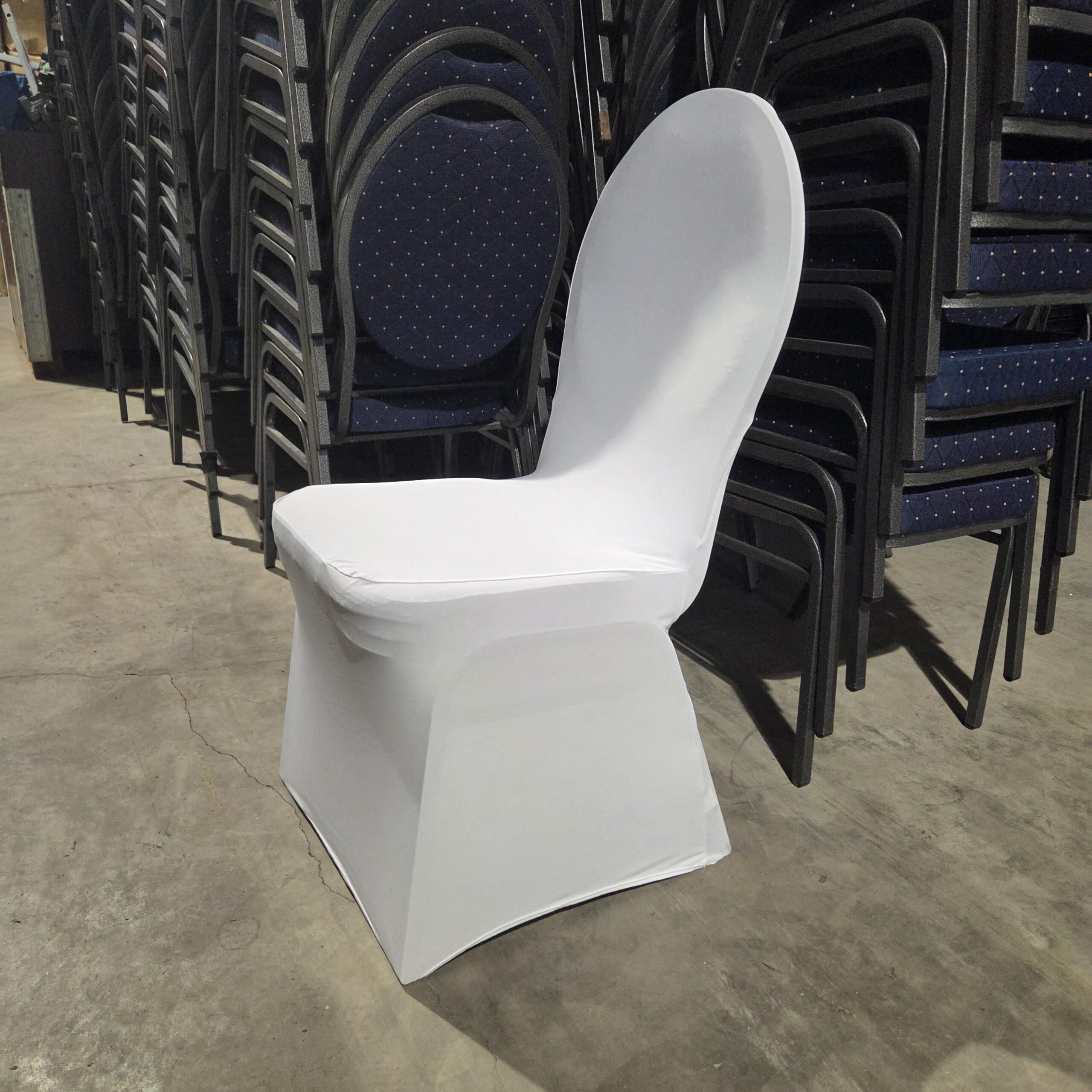 Kasutatud banketitool stretch kate, valge