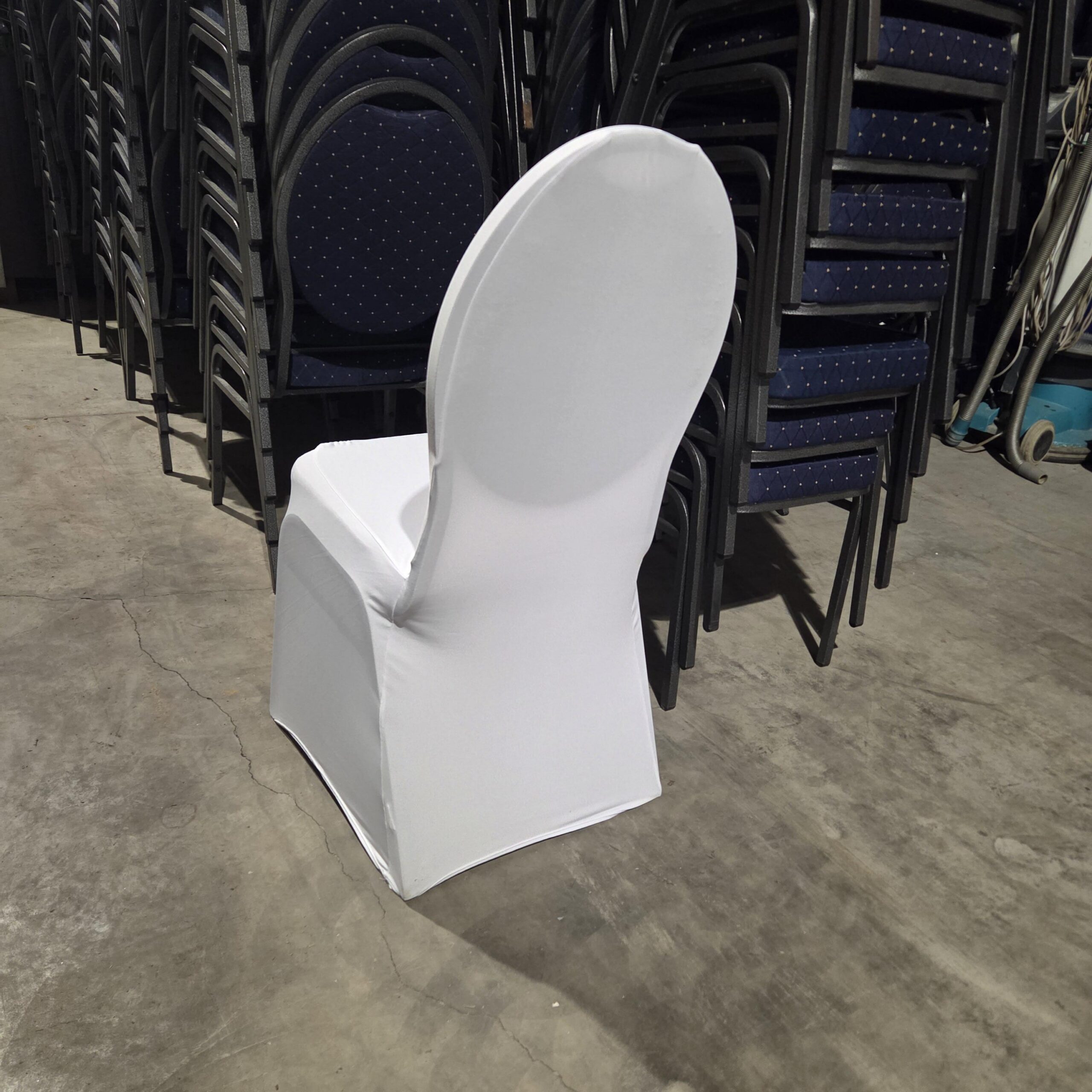 Kasutatud banketitool stretch kate, valge