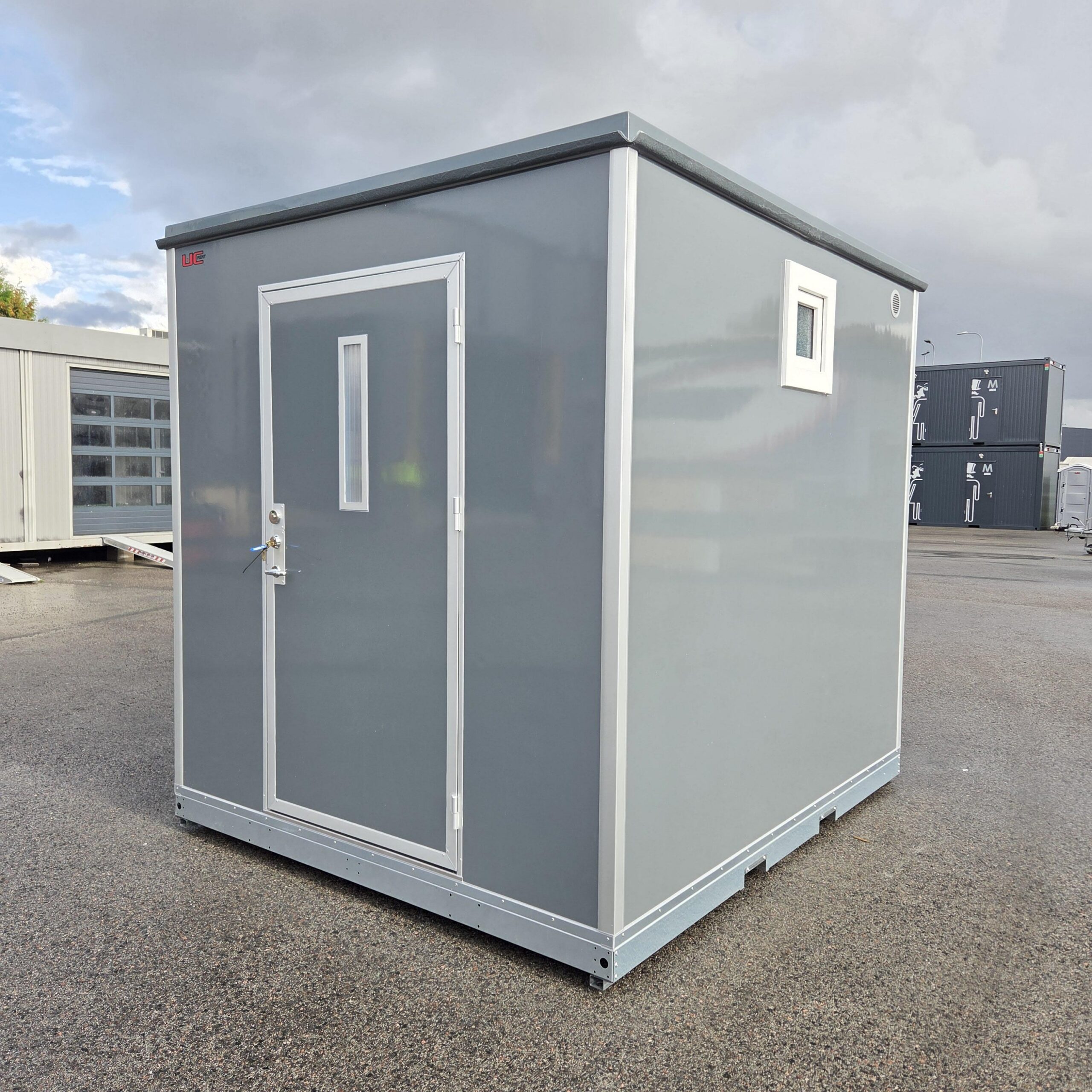 Soojustatud 1 kohaline inva WC soojak, kogumispaagiga 220L, hall - järeltellitav