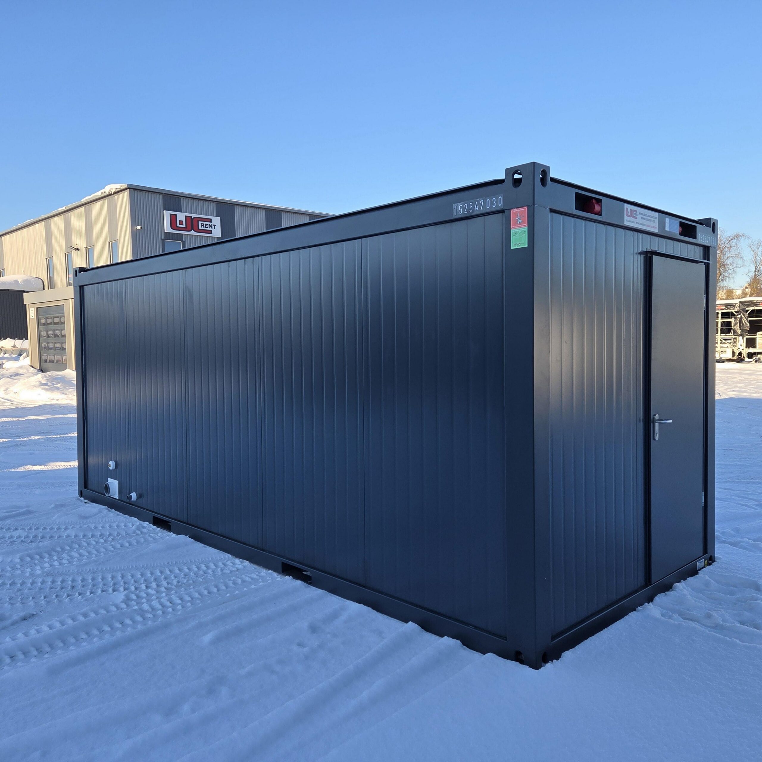 Containex standard PU soojak 2,4x6m wc ja duśiga, tumehall